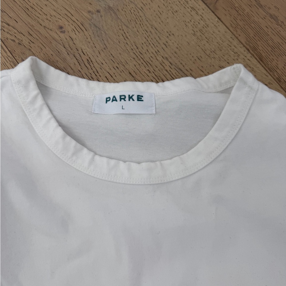 Parke White Long Sleeve Crewneck Tee - Picture 2 of 2